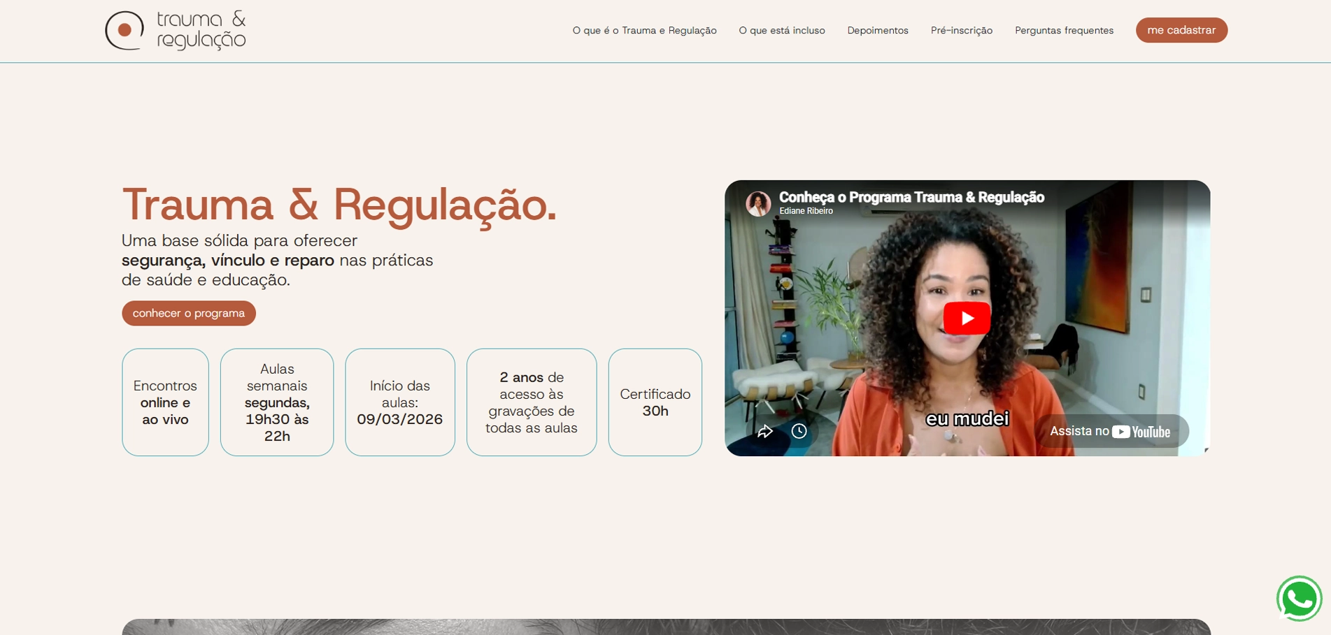 Curso Trauma e Regulação